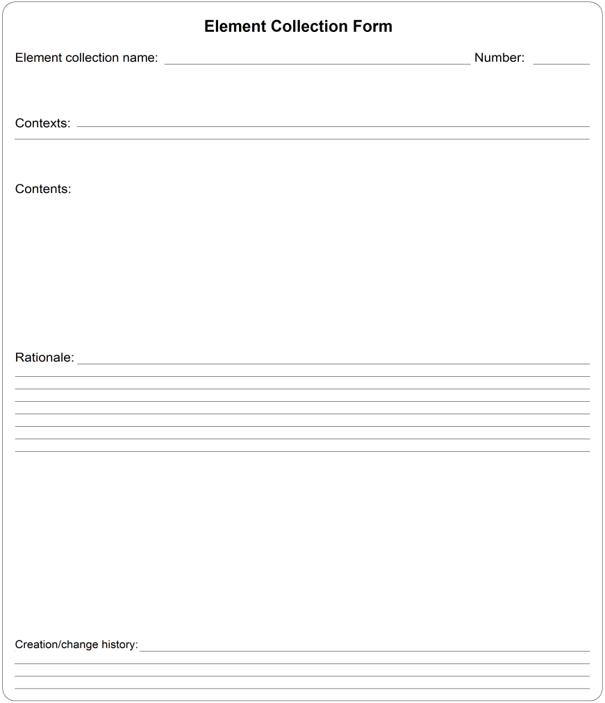 Element Collection Form